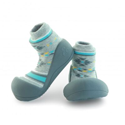 Attipas Nordic-Grau- ergonomische Baby Lauflernschuhe, atmungsaktive Kinder Hausschuhe ABS Socken Babyschuhe Antirutsch