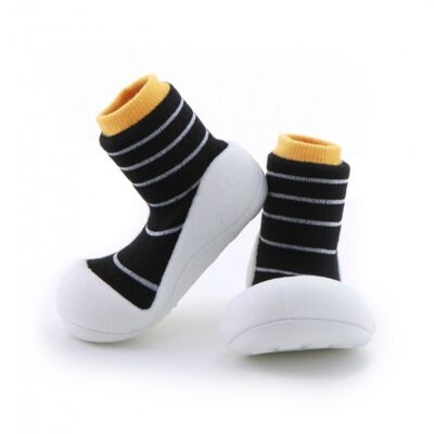 Attipas Urban-Gelb - ergonomische Baby Lauflernschuhe, atmungsaktive Kinder Hausschuhe ABS Socken Babyschuhe Antirutsch