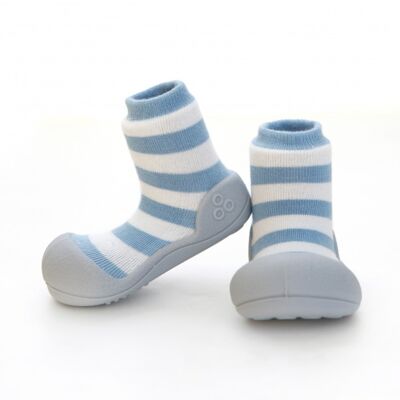 Attipas Natural Herb Blau- ergonomische Baby Lauflernschuhe, atmungsaktive Kinder Hausschuhe ABS Socken Babyschuhe Antirutsch