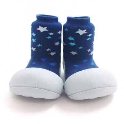 Attipas Twinkle Blau- ergonomische Baby Lauflernschuhe, atmungsaktive Kinder Hausschuhe ABS Socken Babyschuhe Antirutsch