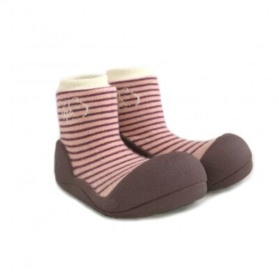 Attipas forest pink- ergonomische Baby Lauflernschuhe, atmungsaktive Kinder Hausschuhe ABS Socken Babyschuhe Antirutsch