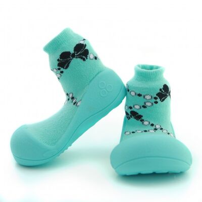 Attipas French Pearl-Grün- ergonomische Baby Lauflernschuhe, atmungsaktive Kinder Hausschuhe ABS Socken Babyschuhe Antirutsch