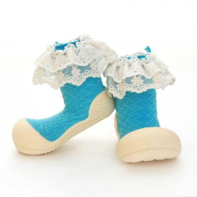 Attipas Lady Blau- ergonomische Baby Lauflernschuhe, atmungsaktive Kinder Hausschuhe ABS Socken Babyschuhe Antirutsch
