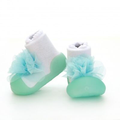 Attipas New Corsage-Grün- ergonomische Baby Lauflernschuhe, atmungsaktive Kinder Hausschuhe ABS Socken Babyschuhe Antirutsch