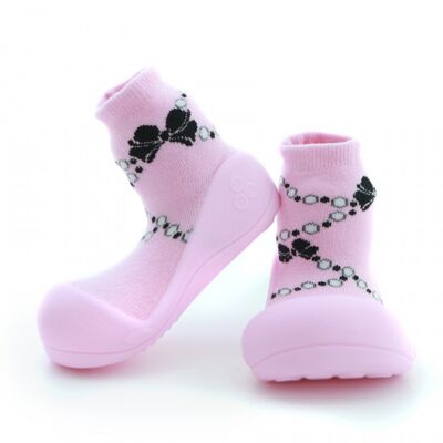 Attipas French Pearl-Rosa winter collectie-Thick collection- ergonomische Baby Lauflernschuhe, atmungsaktive Kinder Hausschuhe ABS Socken Babyschuhe Antirutsch