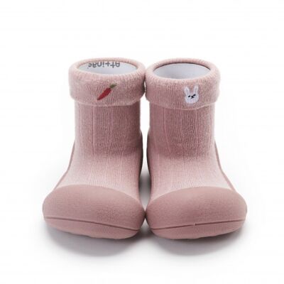 Attipas bong bong pink- ergonomische Baby Lauflernschuhe, atmungsaktive Kinder Hausschuhe ABS Socken Babyschuhe Antirutsch