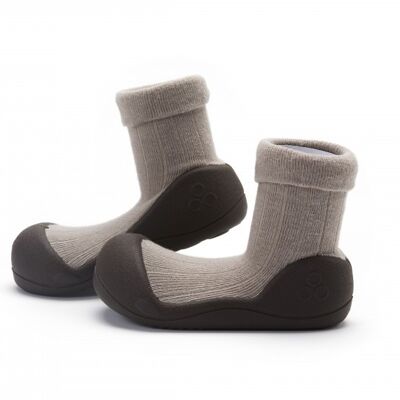 Attipas bong bong braun- ergonomische Baby Lauflernschuhe, atmungsaktive Kinder Hausschuhe ABS Socken Babyschuhe Antirutsch