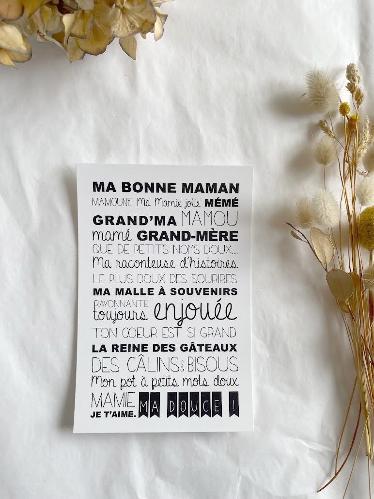 Süße Wortkarte - Meine gute Mama