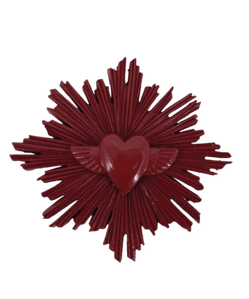 Ex voto doré coeur et Ailes Rouge