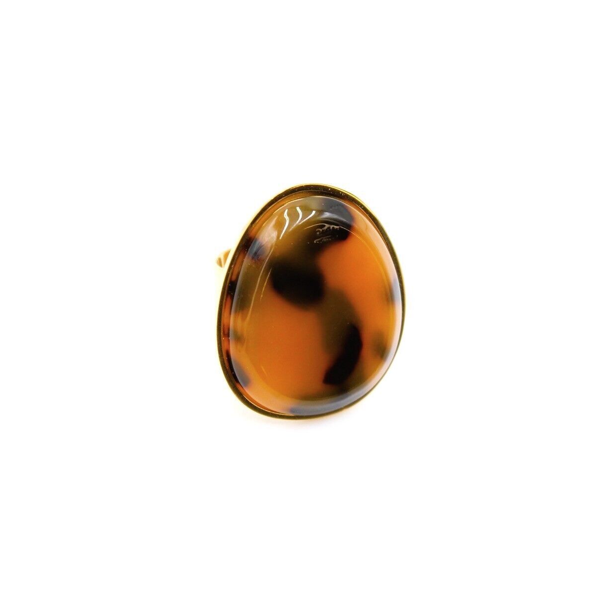 Anello ovale con leopardo