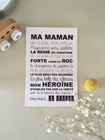 Carte à mots doux pour les mamans