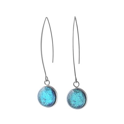 Vera aqua blue dangling earrings