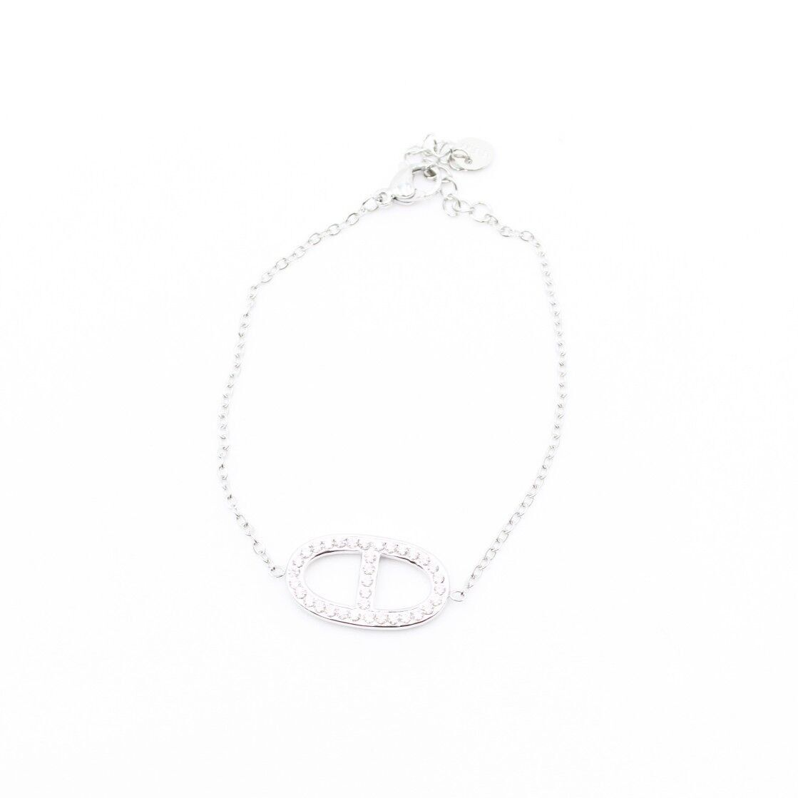 Bracciale di lusso in acciaio argentato