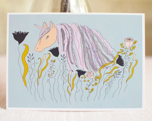 Unicorn postcard