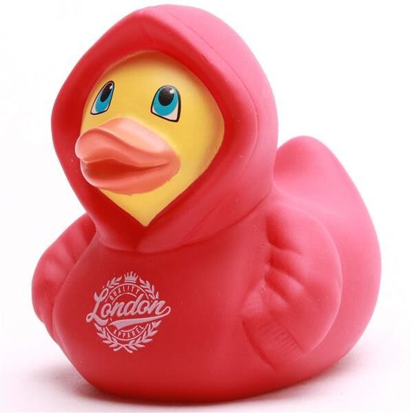 Sweat à capuche canard en caoutchouc Londres - rouge - canard en caoutchouc