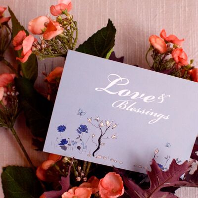 Love & Blessings postcard