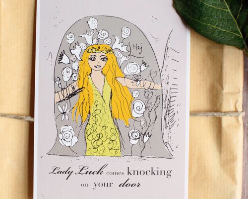 Lady Luck postcard