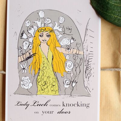 Lady Luck postcard