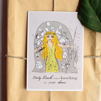 Lady Luck postcard