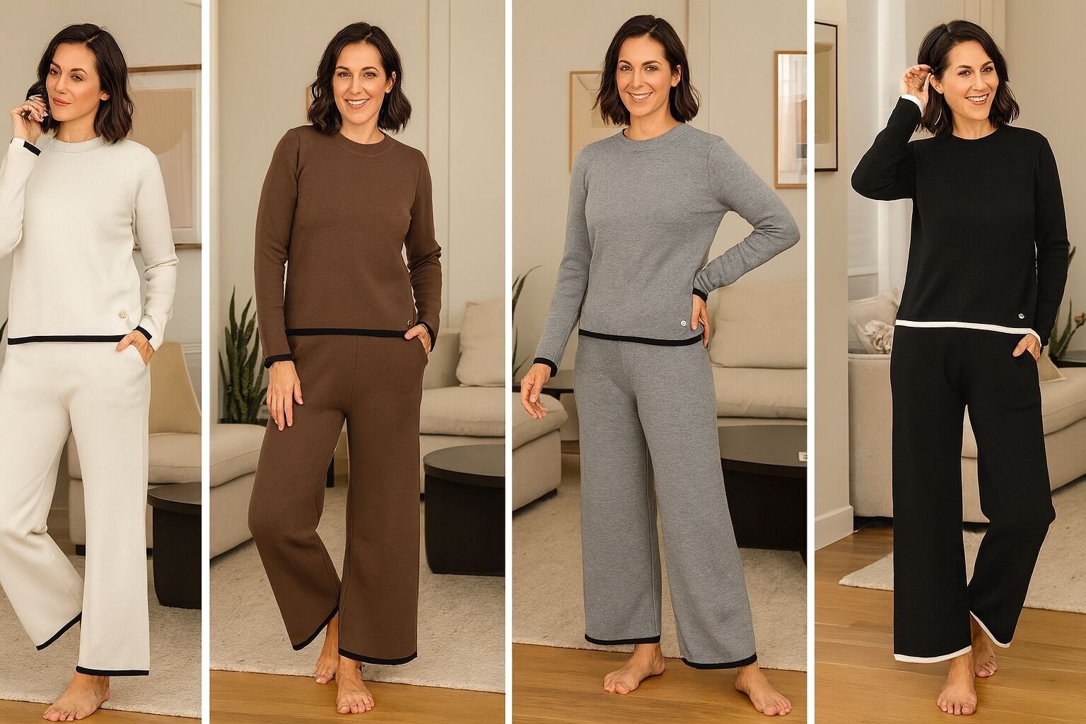 Contrast Trim Soft Touch Coord Set