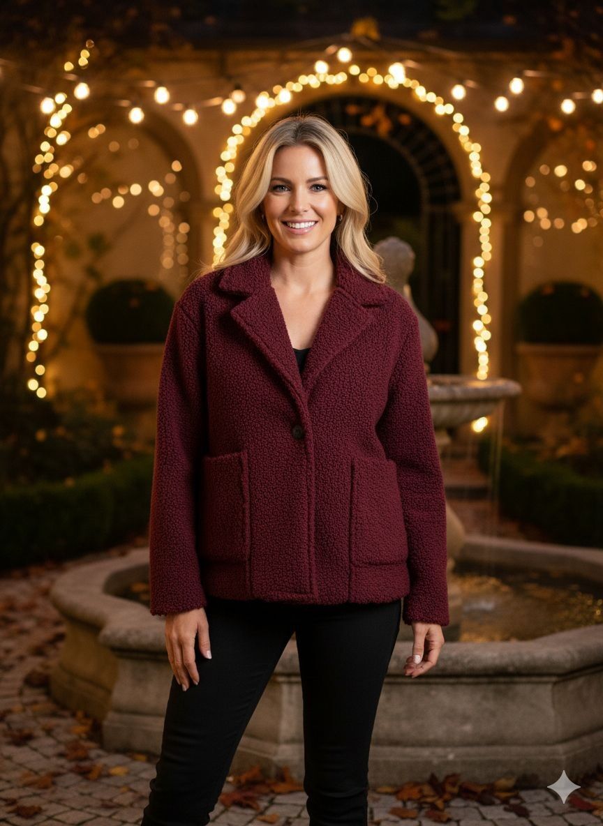 Cappotto Teddy Boucle 2 tasche