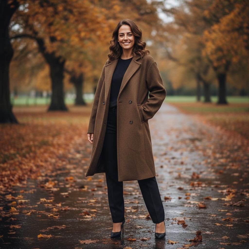 Cappotto foderato morbido al tatto con spilla staccabile con volant leopardato