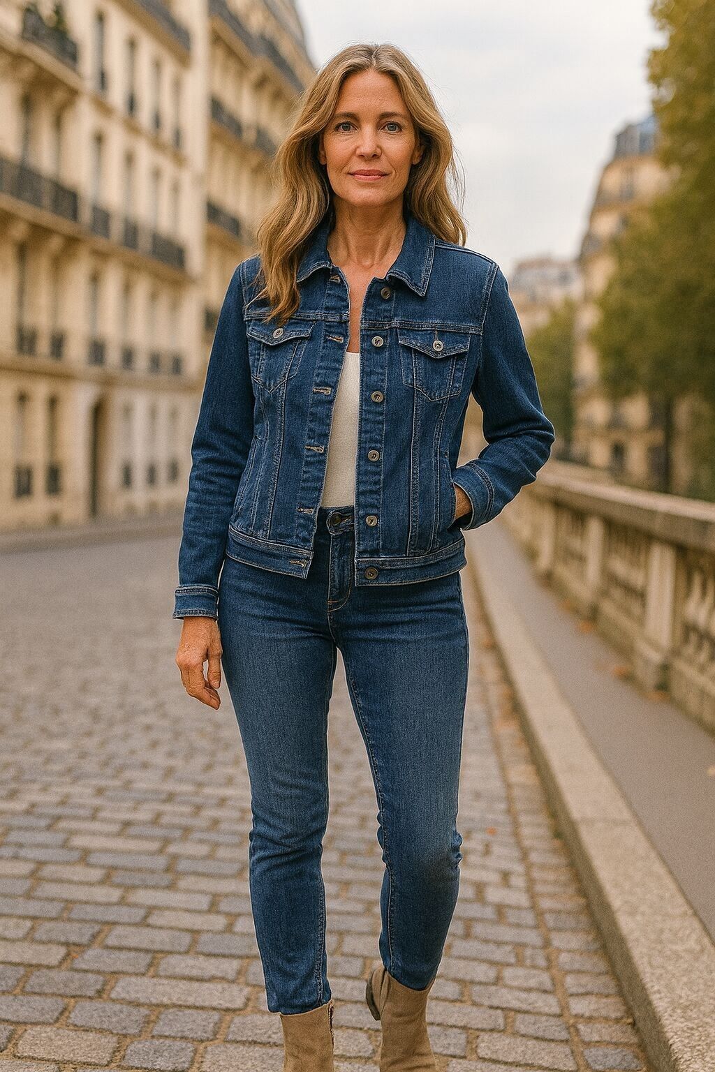 Giacca in denim bielastico Voggo Denim