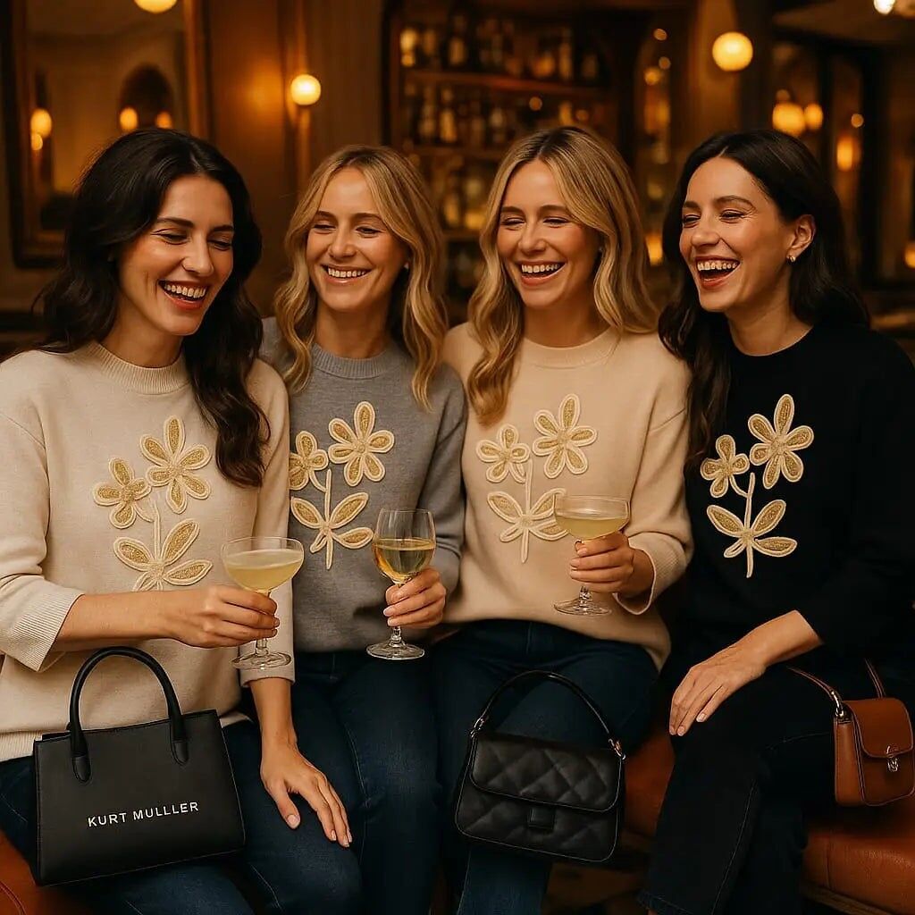 Punto de cuello alto con hoja de bronce