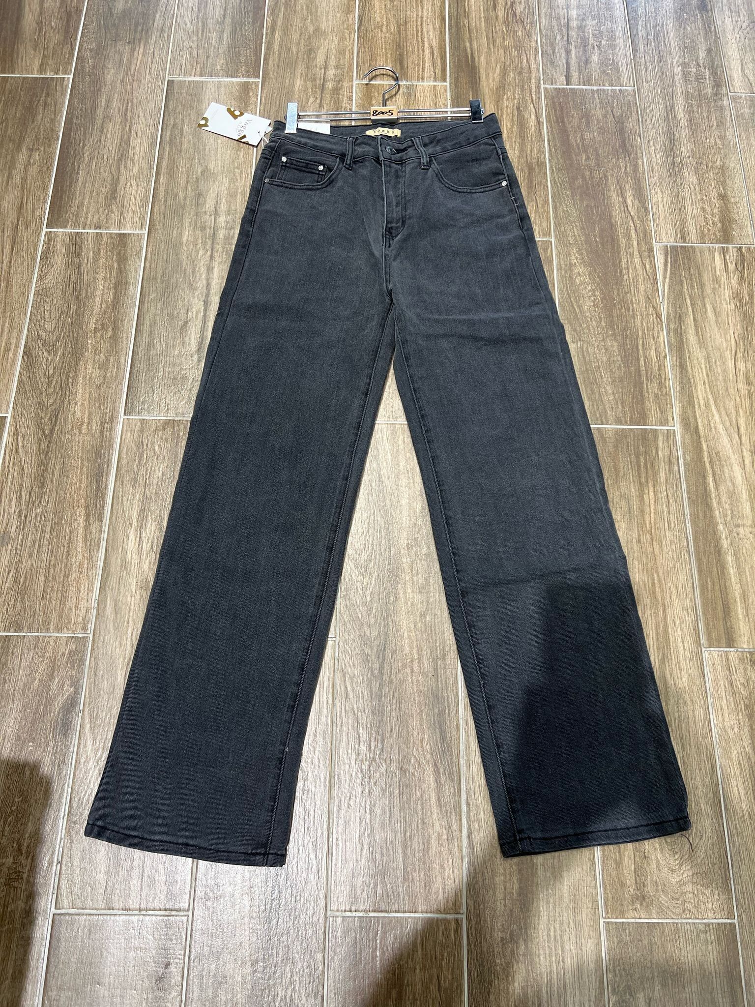 vaqueros Voggo de pierna ancha gris oscuro