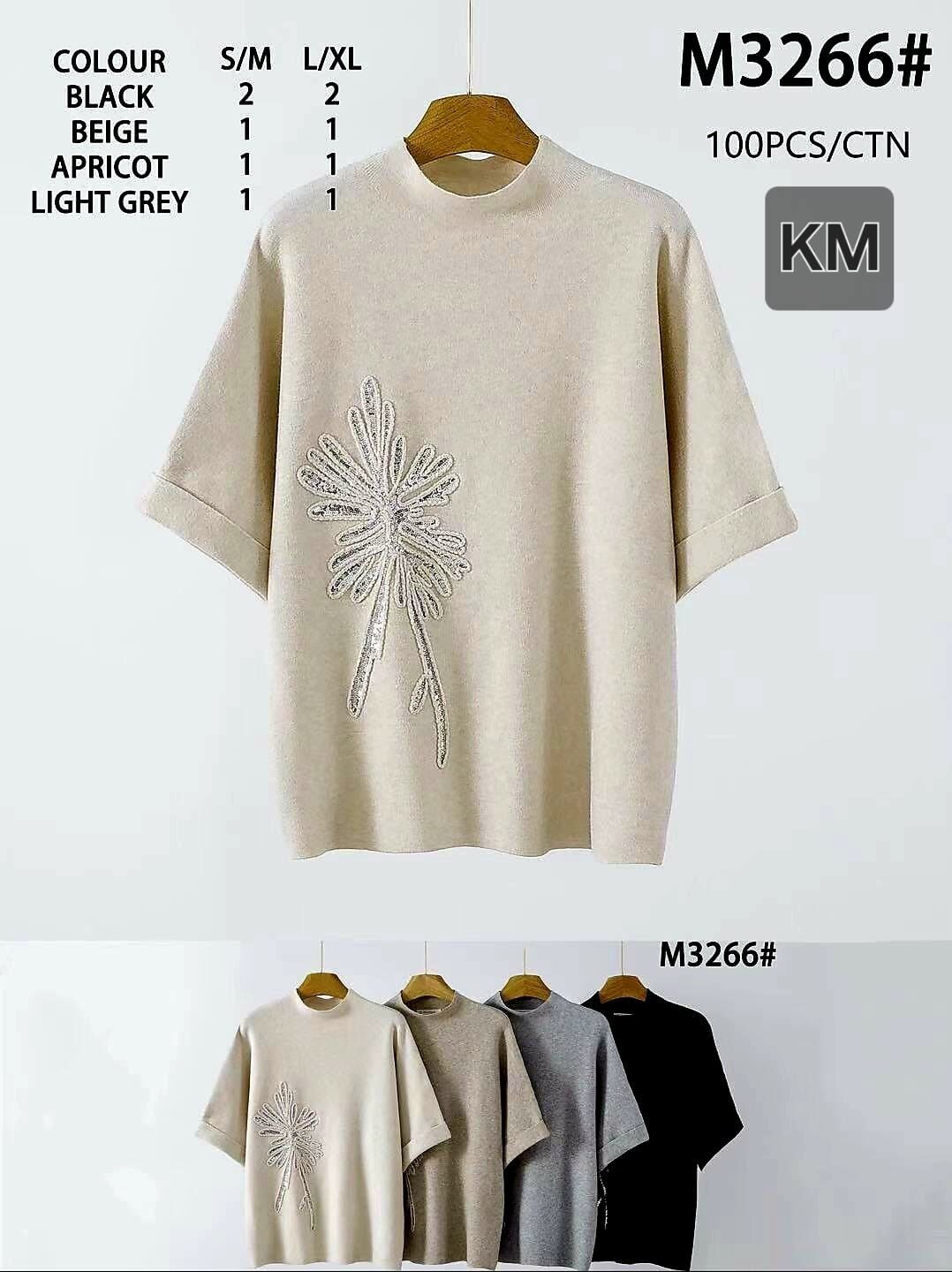 Top de punto con adornos de hoja de plata