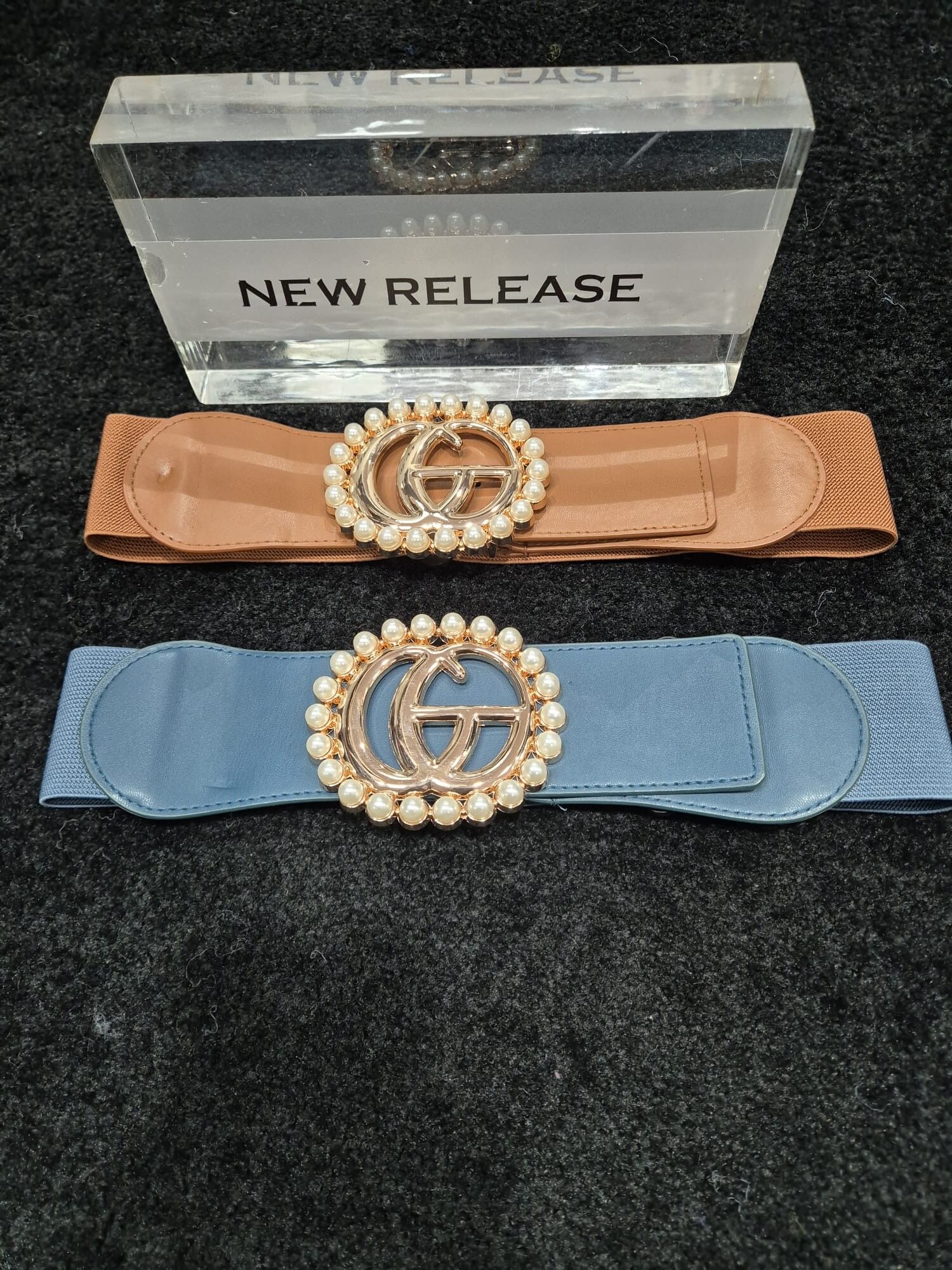 Cintura elasticizzata GG con perle