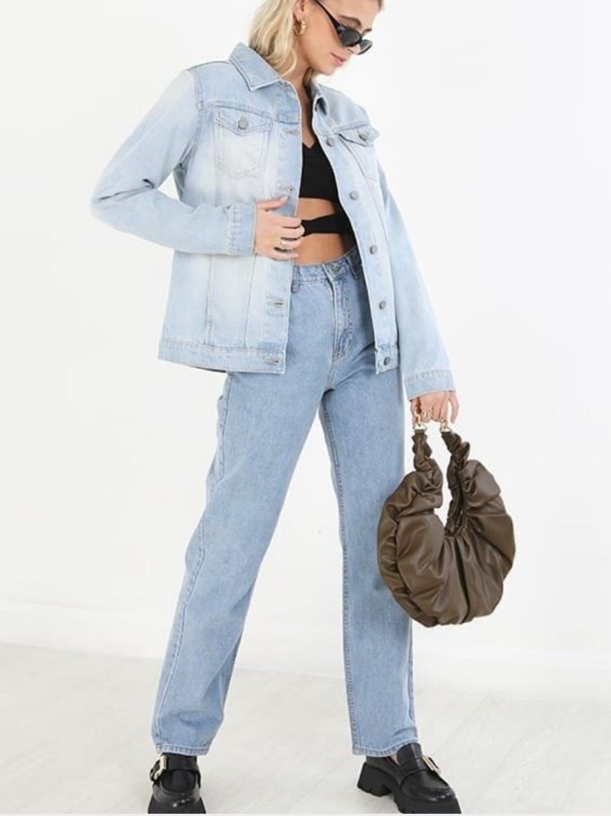 Gebleichte Jeansjacke