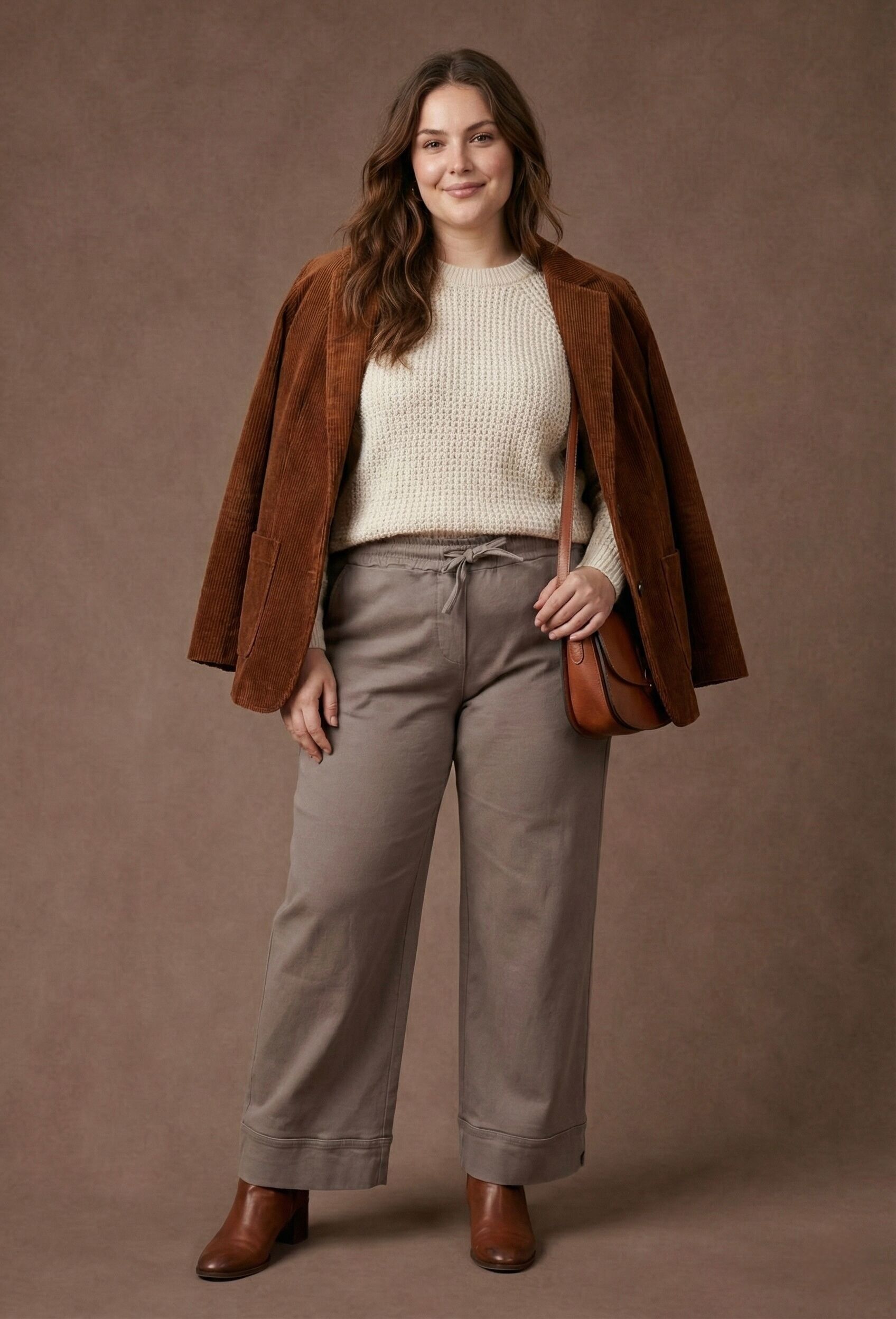 GRANDE TAILLE Pantalone fluido dalla taglia elastica PPN2564GT