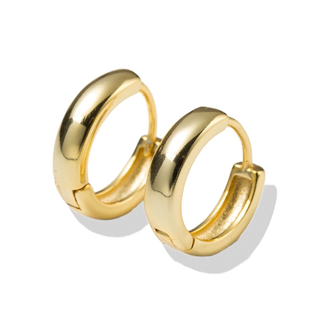 Hoop earrings made of 925 sterling silver, gold plated