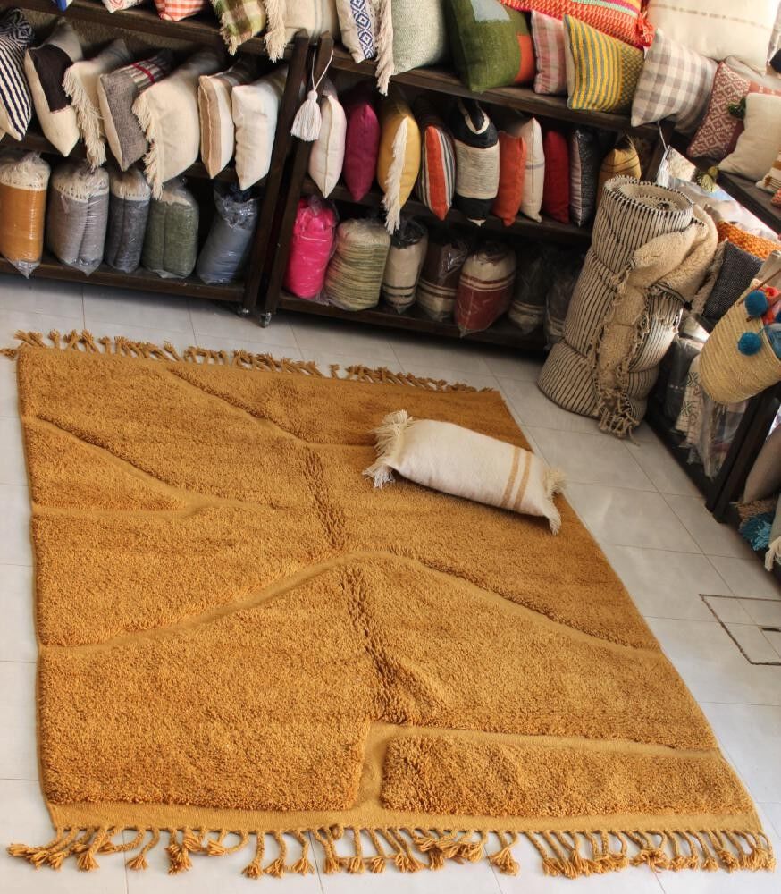 Tappeto marocchino multicolore autentico - Tappeto berbero Beni Ourain tessuto a mano - 100% lana