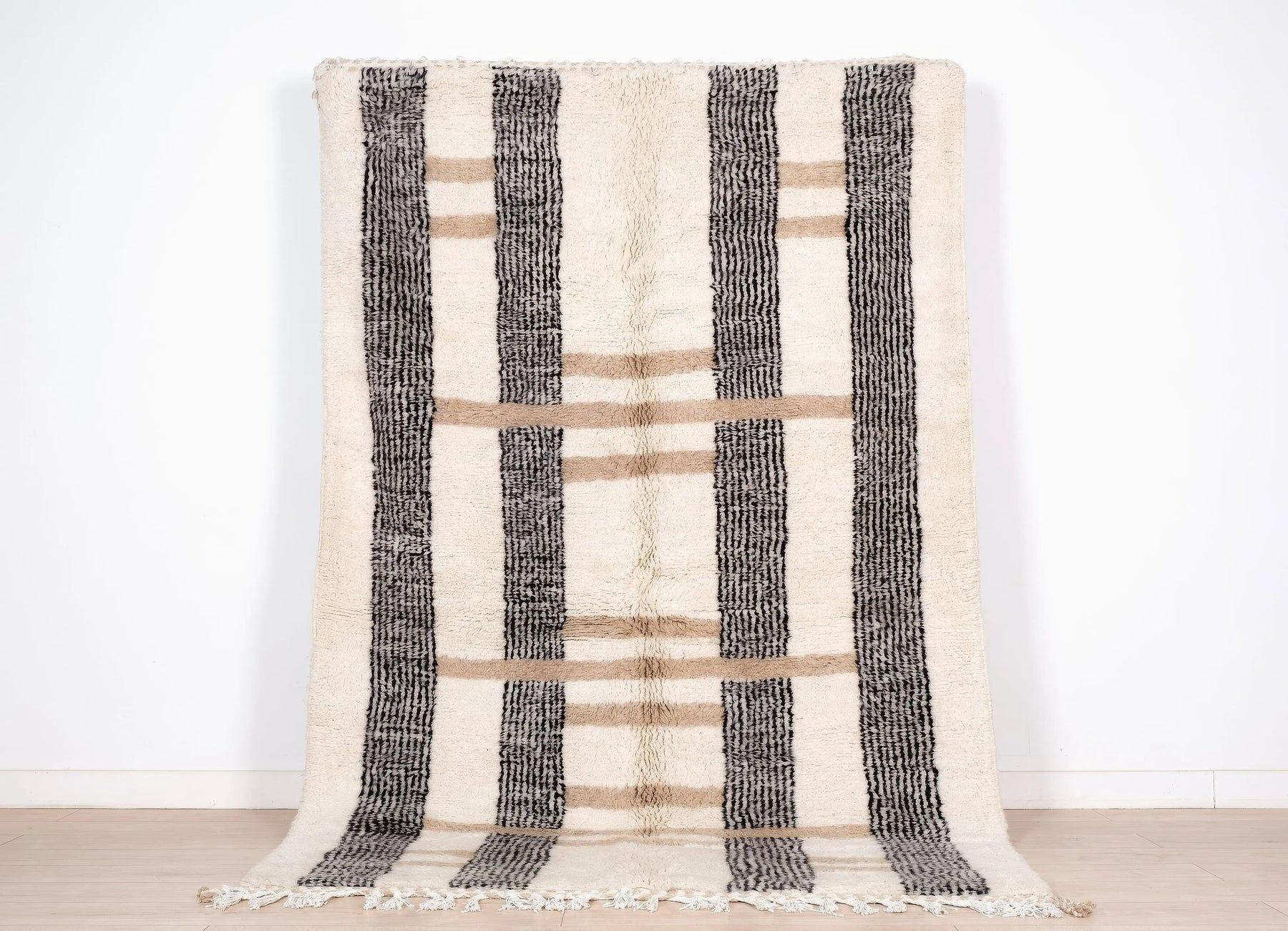Tappeto Beni a righe, tappeto marocchino personalizzato – Tappeto Beni Ourain tessuto a mano – su misura per il tuo stile
