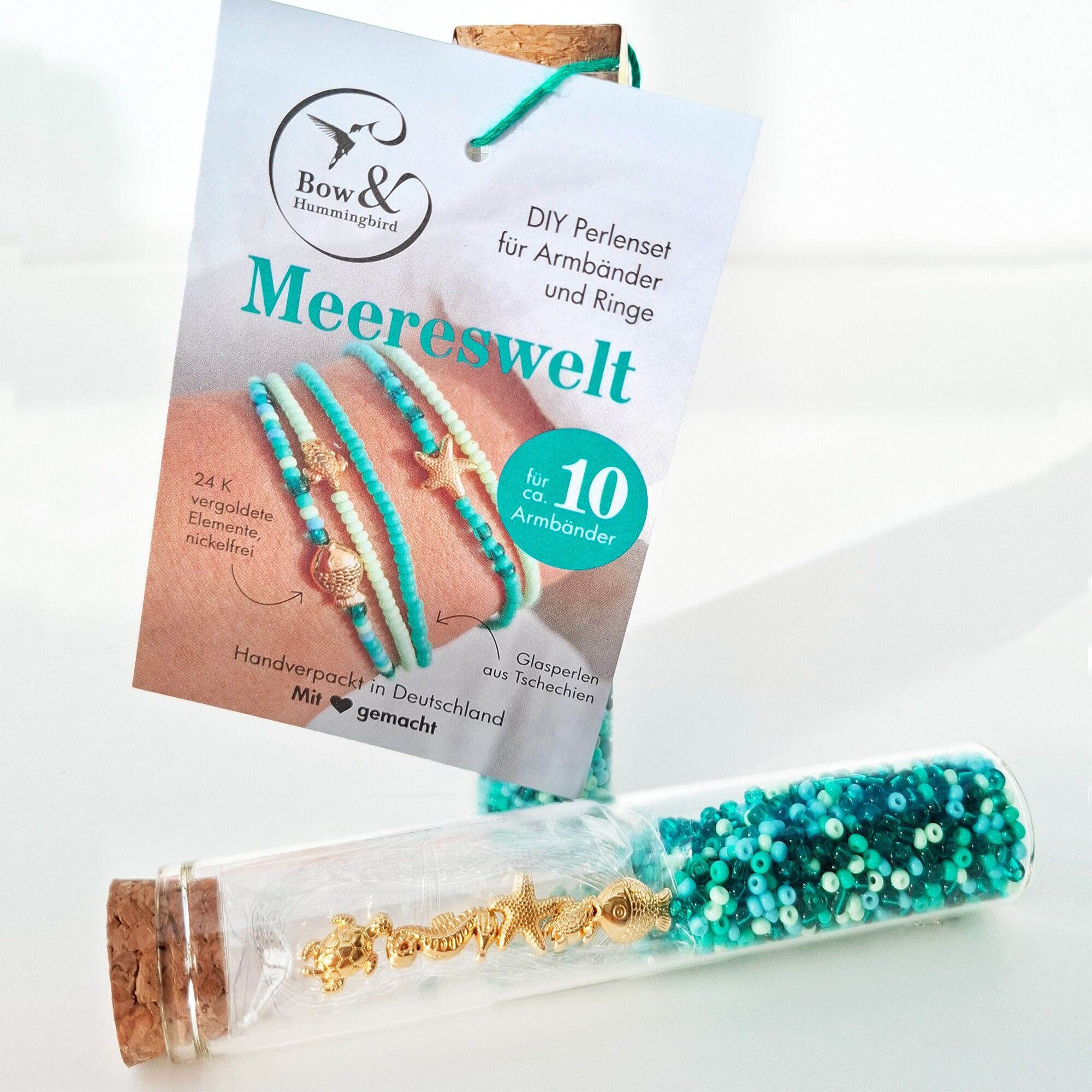 DIY Perlenset für Armbänder und Ringe - Meereswelt