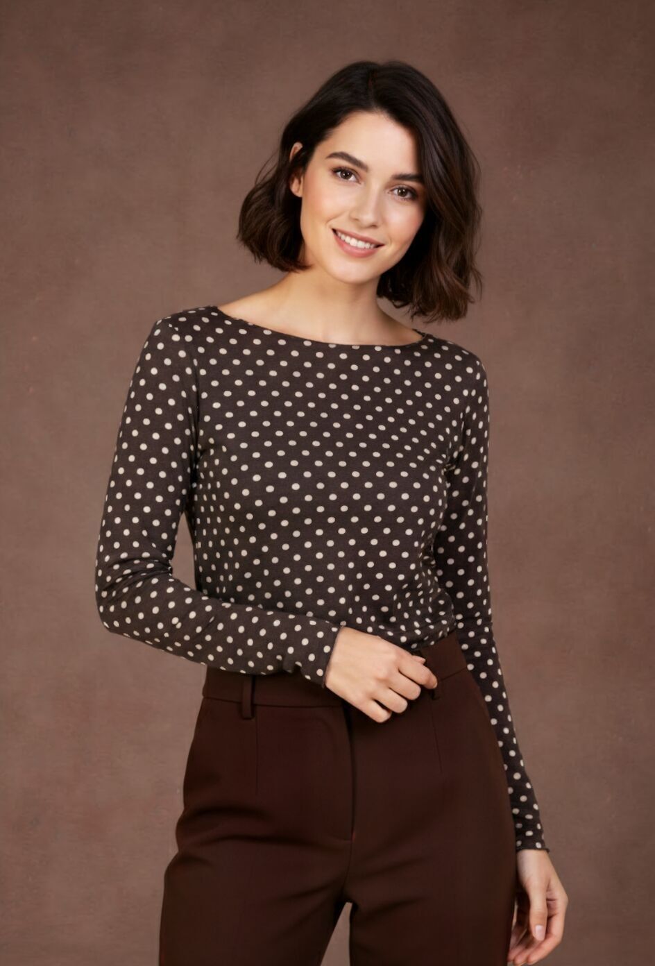 Cachemire a pois sous-pull PT2535