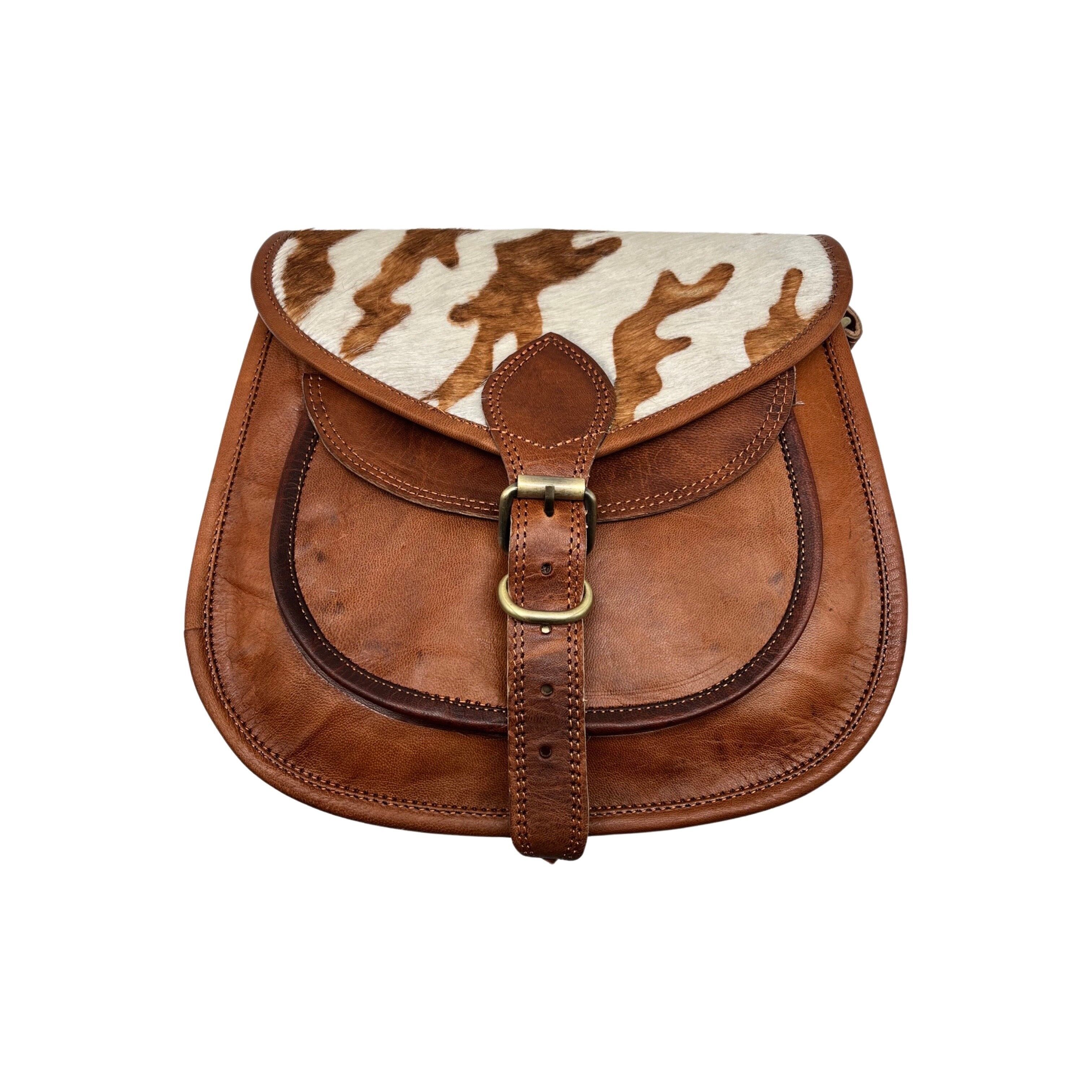 BORSA A TRACOLLA IN PELLE KALI 33CM FINITURA MUCCA