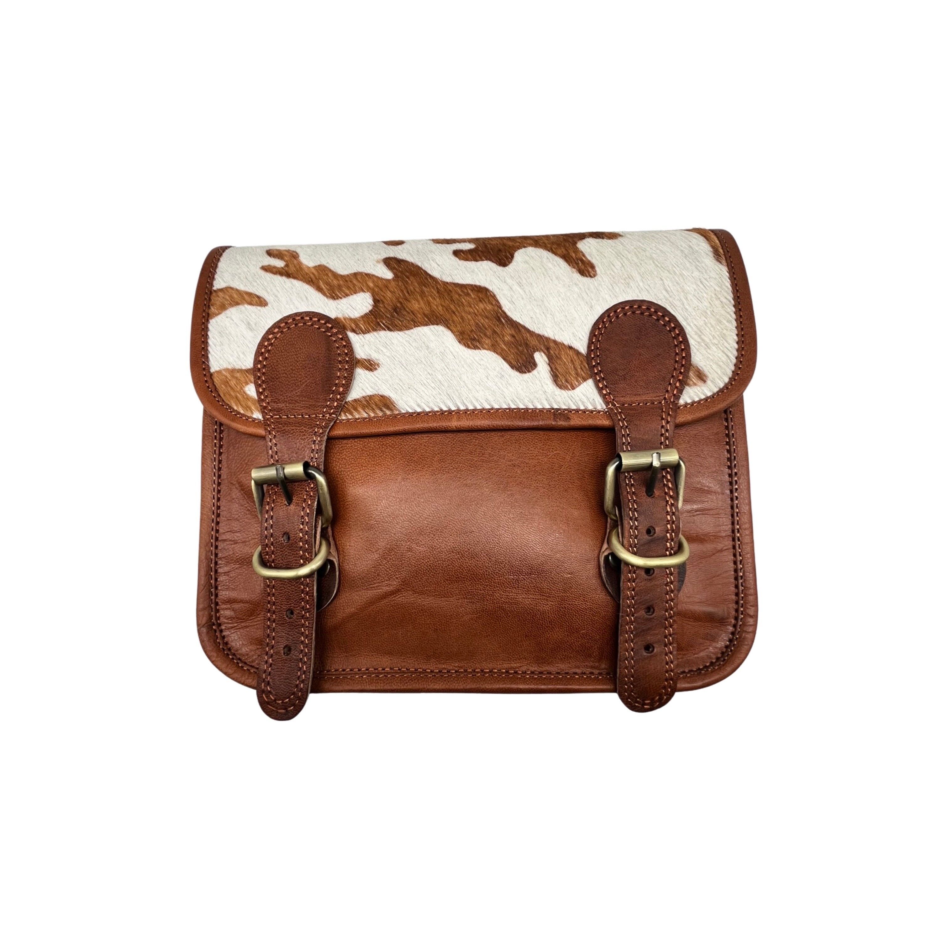 BORSA A TRACOLLA IN PELLE FINITURA PIETRA