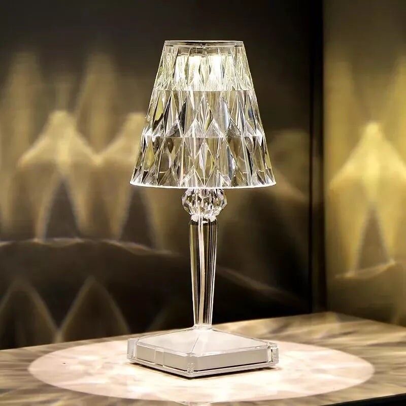 Lampe de table en cristal Deluxe Art World