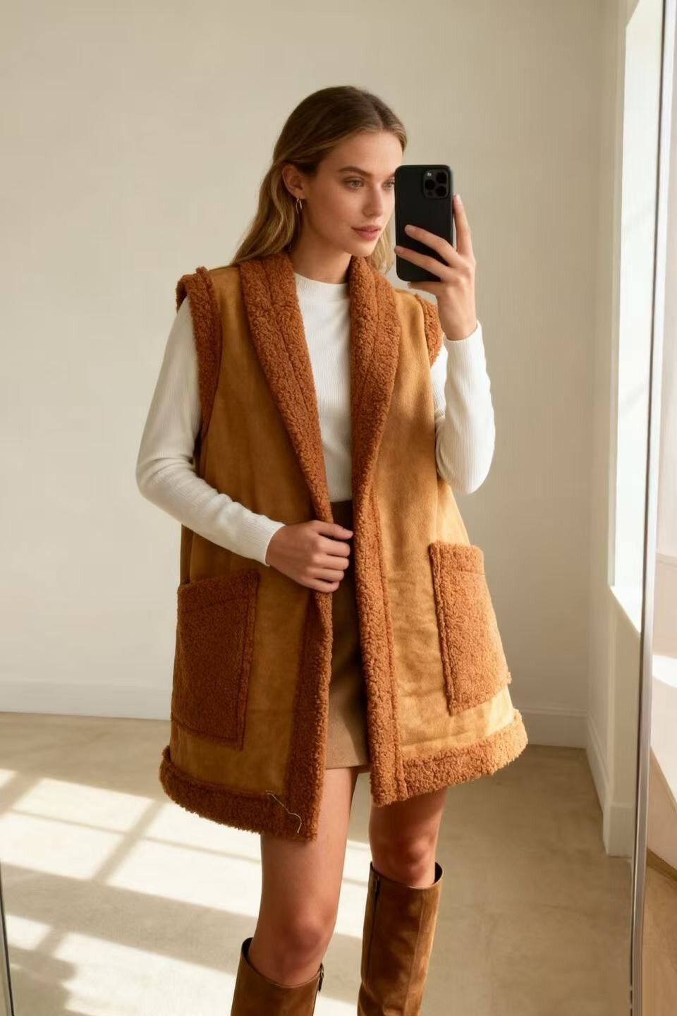 LANGE WESTE MIT TASCHEN