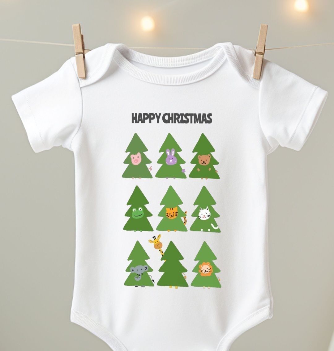 Grenouillère sur le thème des animaux pour Noël