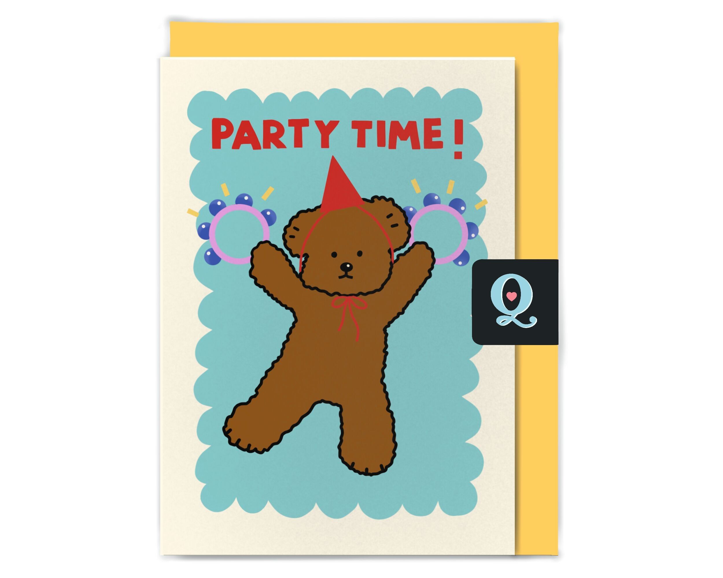 Biglietto di auguri di compleanno con orsetto danzante