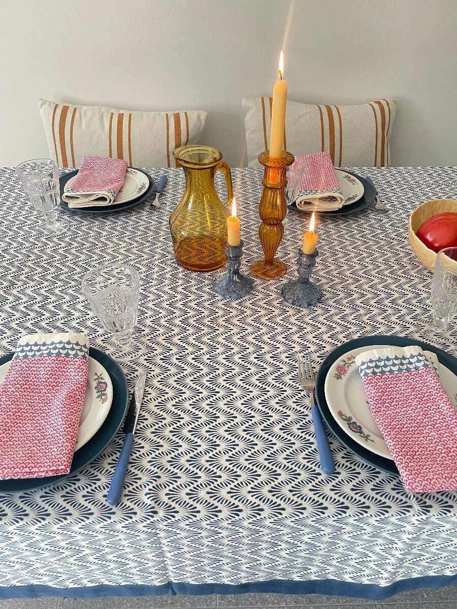 Tischdecke | Wellenblau