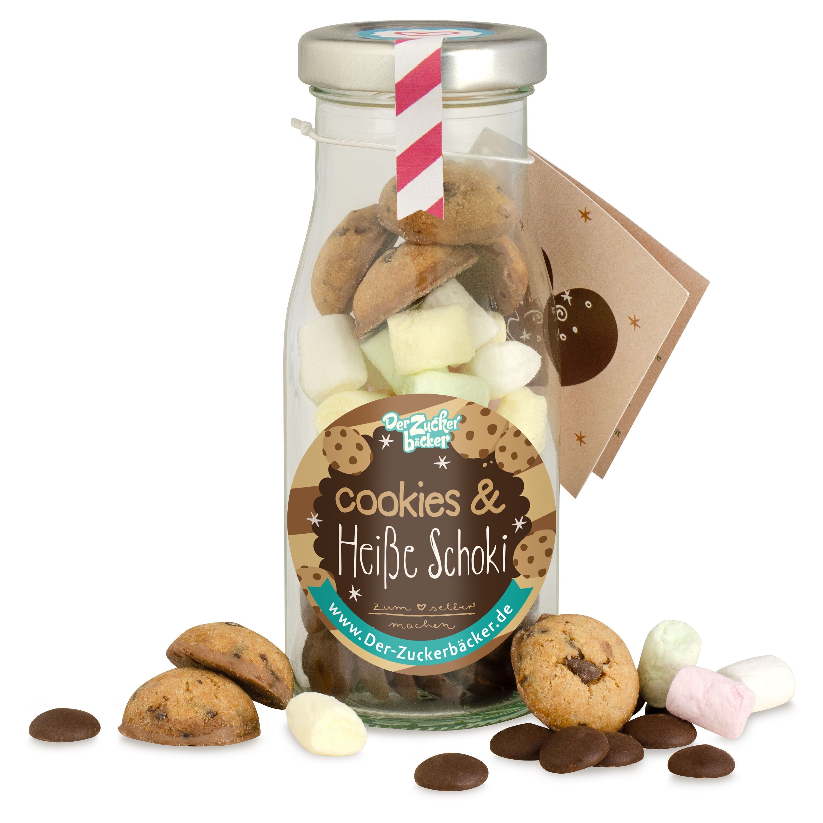 Biscotti in bottiglia fai da te Cioccolata calda Cioccolata calda con biscotti