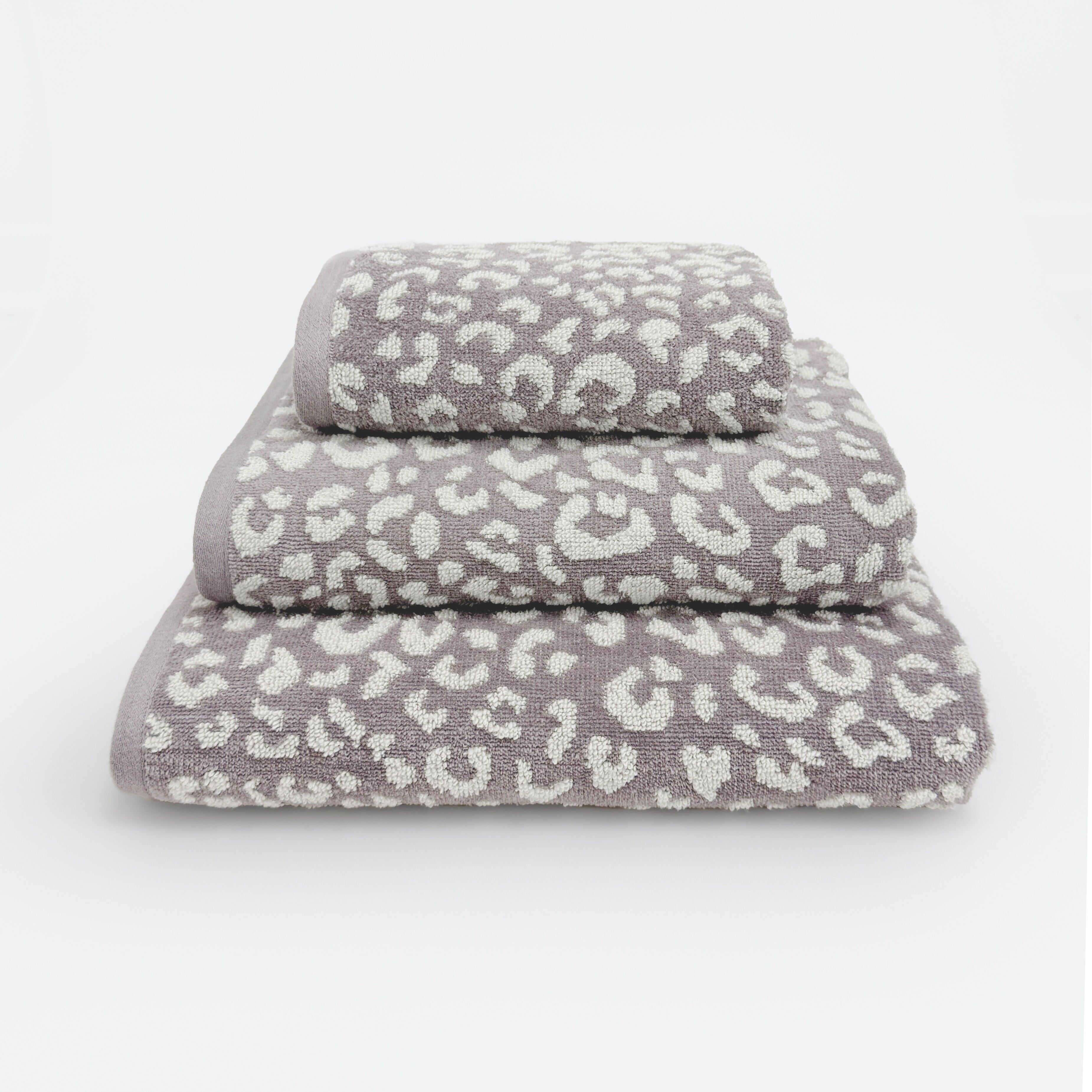 Serviettes de bain de luxe Zero Twist à imprimé léopard 100 % coton - Serviettes de bain jacquard de créateur ultra douces et absorbantes
