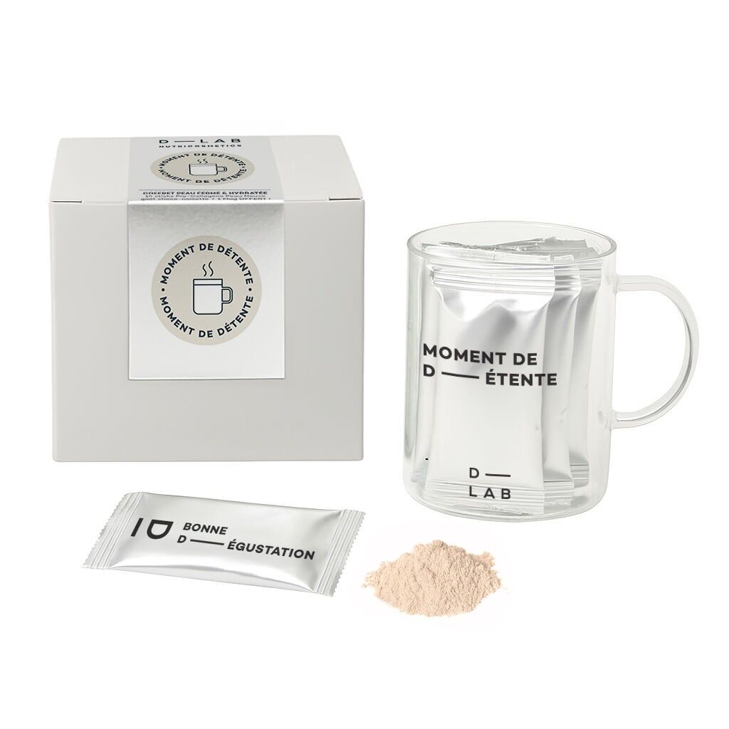 Set regalo Pro-Collagen New Skin Cioccolato-Nocciola - Tazza D-LAB in omaggio - Integratori alimentari