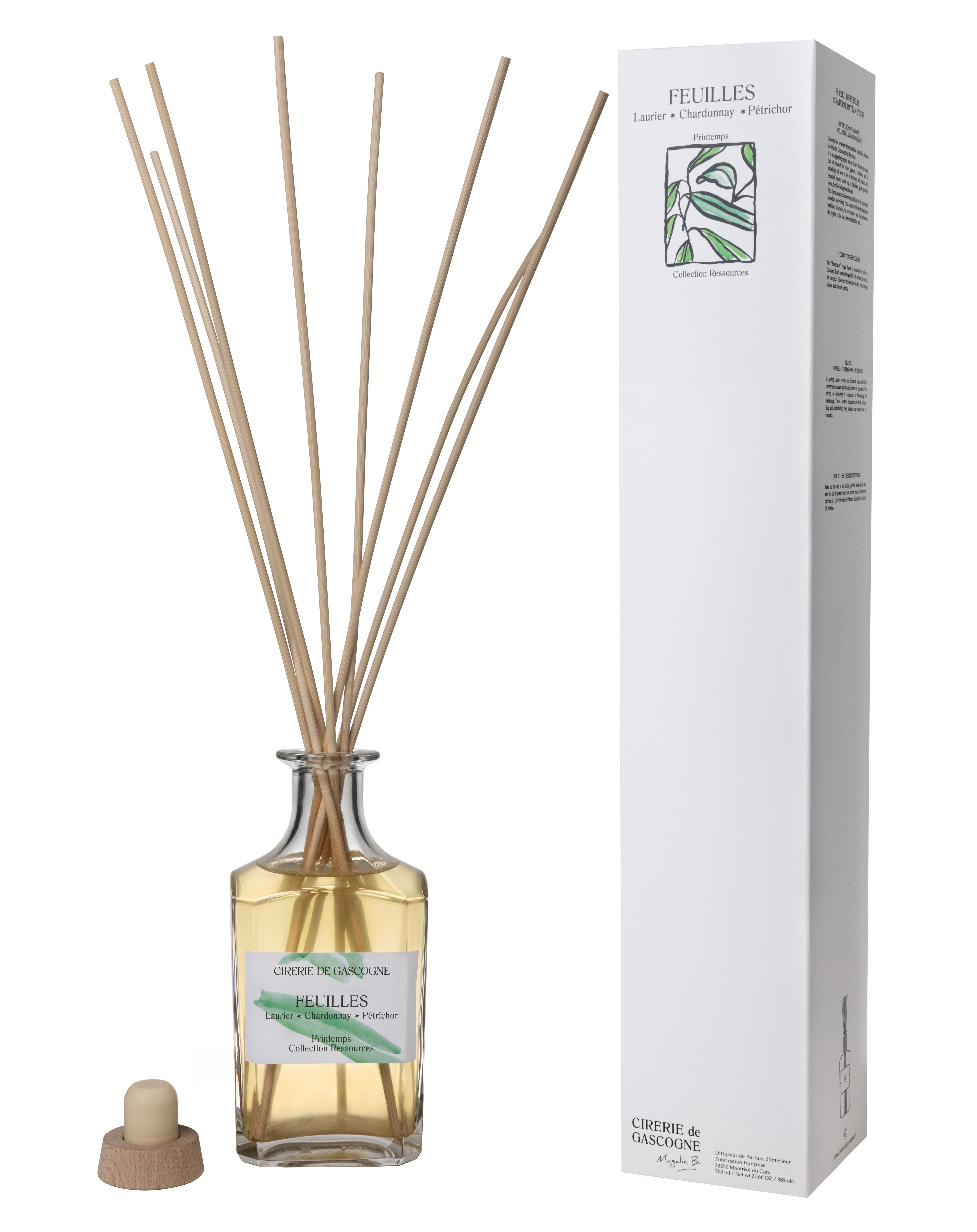 Diffusore di profumo in caraffa da 700 ml - Primavera - Foglie