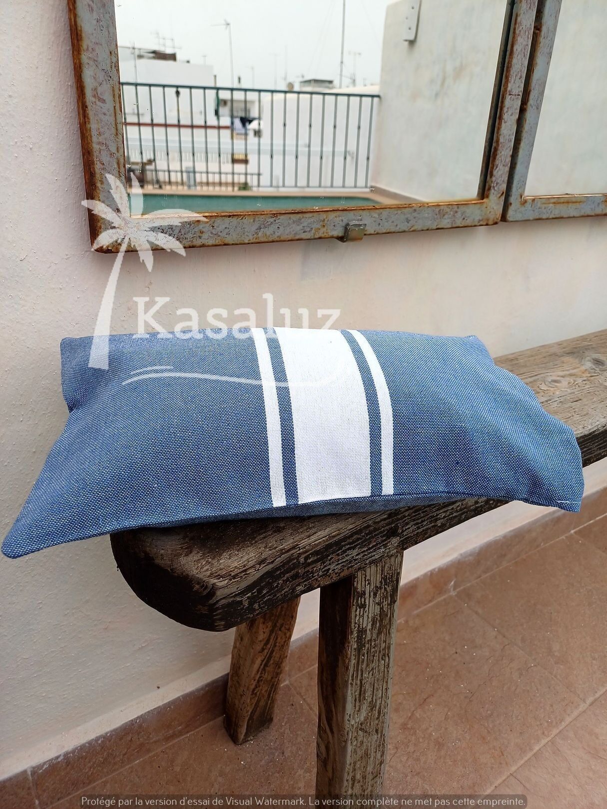 Cojin de playa Auténtica Azul grisáceo